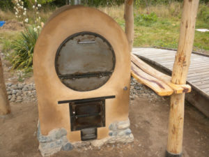 outdoor wood-fired adobe, earthen oven